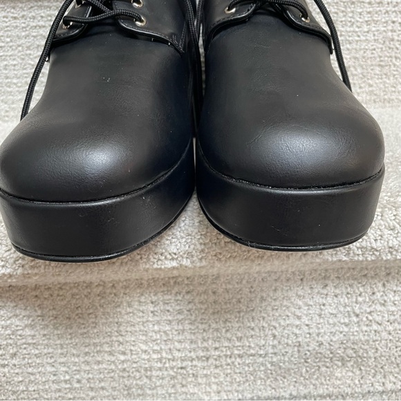 Funtasma Men's Disco Retro Black Polyurethane Lace Up Platform Shoes Halloween - Picture 11 of 14